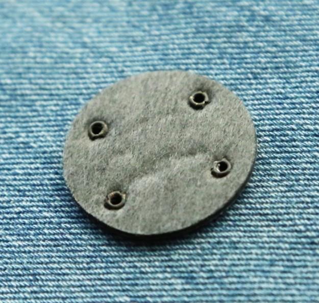 round shape fake leather patch